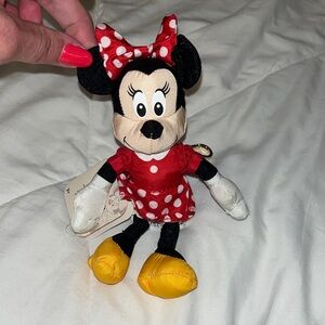 Disney Minnie Mouse Plush bag accessory- Red, Black, White, Yellow  🎒